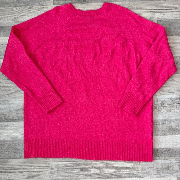 Torrid Bright Pink Long Sleeve Crew Neck Sweater L33 - Picture 5 of 5